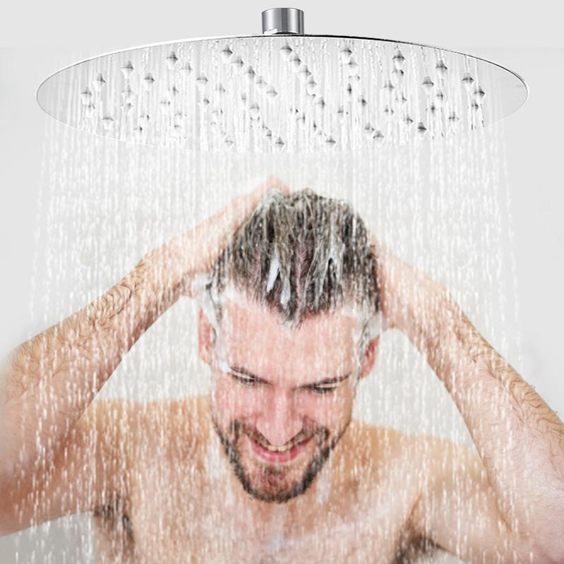 WENKO Doccetta cielo di pioggia Watersaving Wood, soffione sostenibile