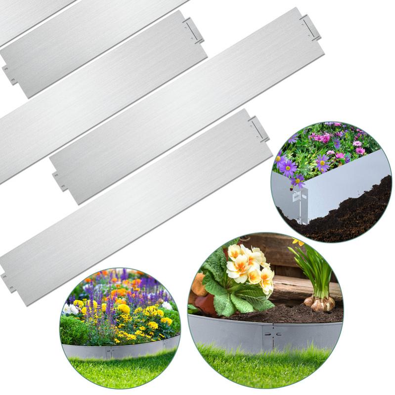 SWANEW Bordatura Per Prato Prodotti In Metallo Bordatura Per Profili Bordatura Per Aiuola Resistente Alle Intemperie Giardino 100x18cm 50m 77473059