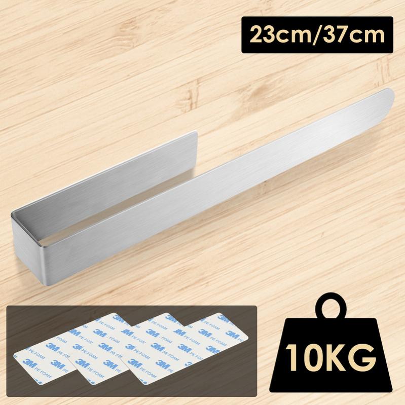 Anello Porta Asciugamani Senza Foratura - Adesivo Per Bagno/Cucina, Bianco, 15x12.5 Cm