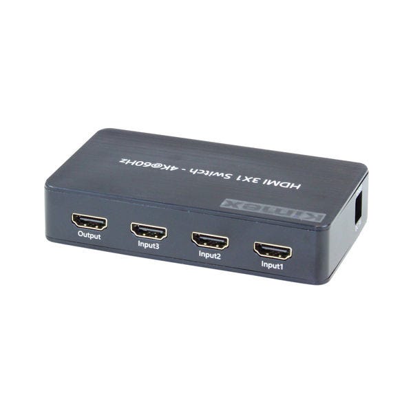 KIMEX 131-2031 Switch HDMI 3 entradas- 1 Salida, HDMI2.0 HDCP2.2