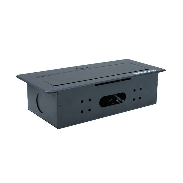Caja de Conexión con 1 enchufe para mesa de reunión con HDMI, USB, etc