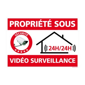 Panneau zone sous surveillance vidéo (REFY482) - Sticker Communication