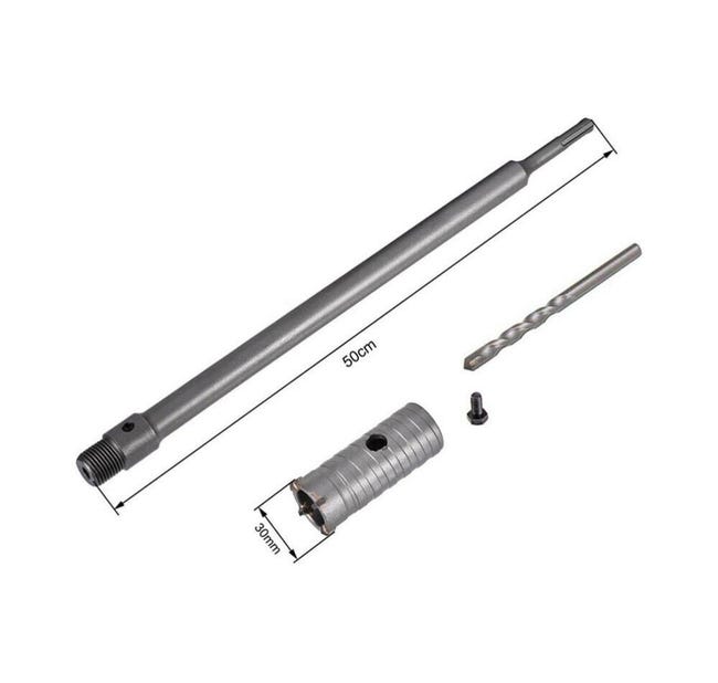 Kovalmax® Fresa per muro cemento tazza 130 mm asta attacco sds plus 60 cm prolunga da trapano Kovalmax® Fresa per muro cemento tazza 130 mm asta attacco sds plus 60 cm prolunga da trapano