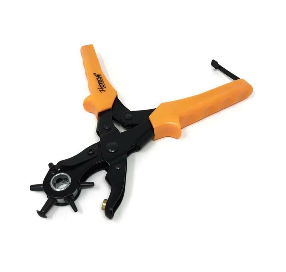 Pinza Rivetto Girevole Pinza Puntatrice Per Occhielli In Pelle Dekton - 6 Taglie Di Foro Per Cinture, Borselli, Accessori - DT20910 Buchi Cintura - Foto 11