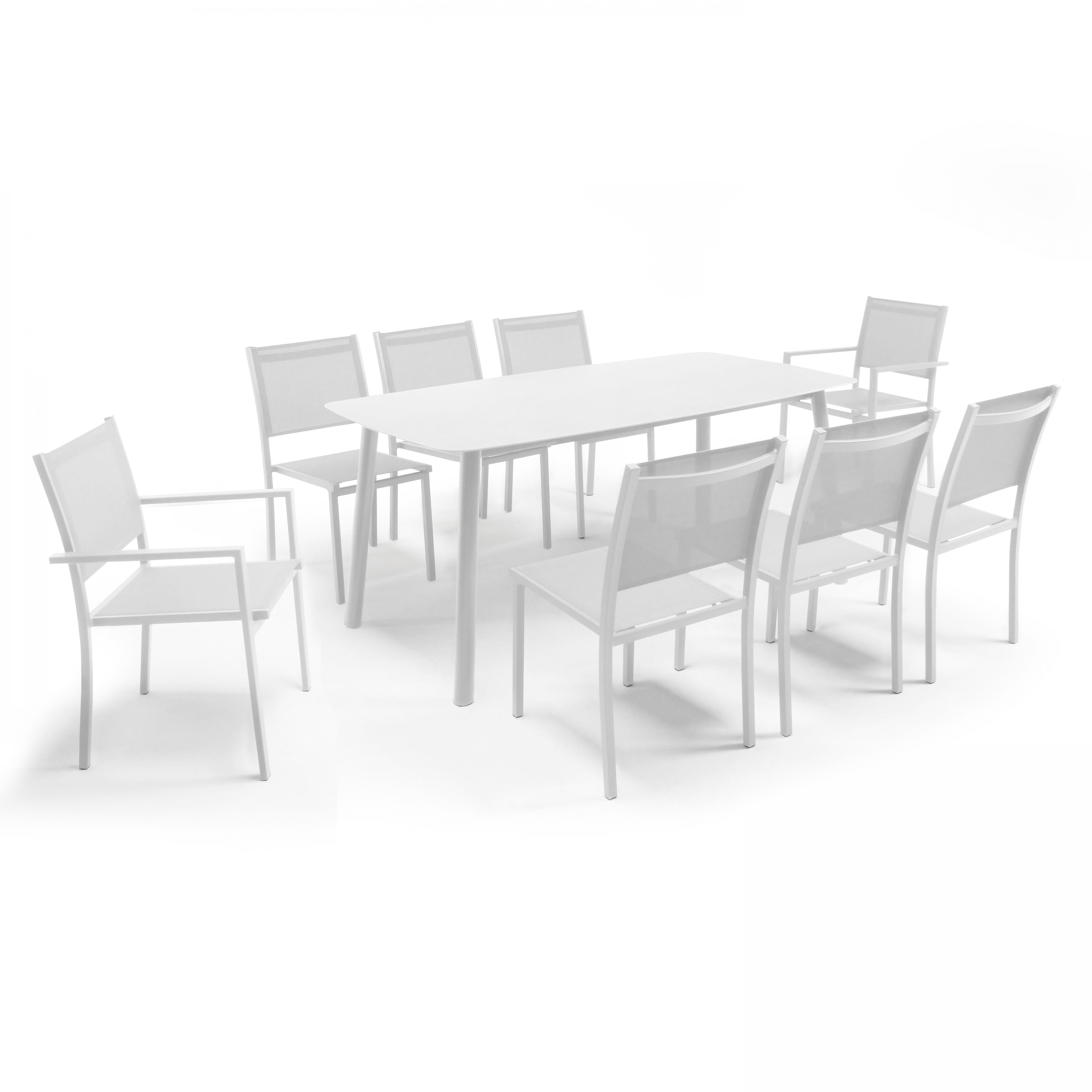 Conjunto de jardín mesa y 6 sillas aluminio TELGAR 2