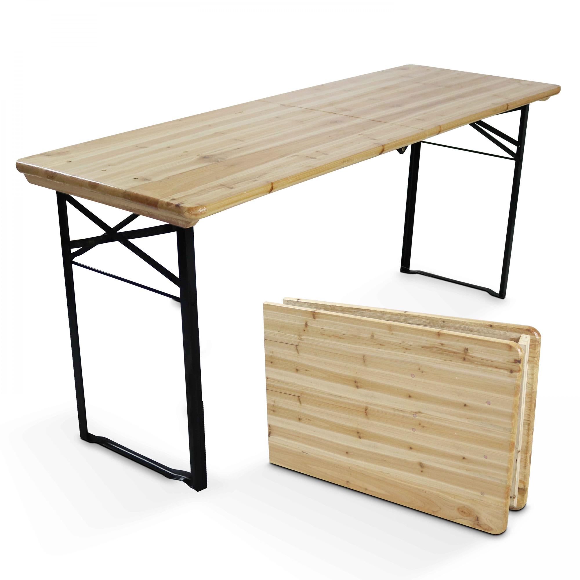 Maison Exclusive - Set Tavolo Birreria Pieghevole 3 Pz In Legno Massello Di Abete 88069942