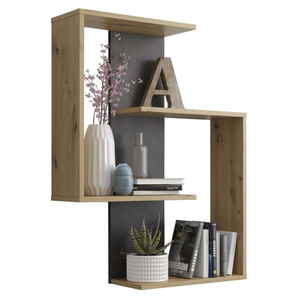Libreria Industriale VidaXL In Rovere Artigianale 102x32x72.5 Cm – 6 Ripiani In Compensato E Acciaio