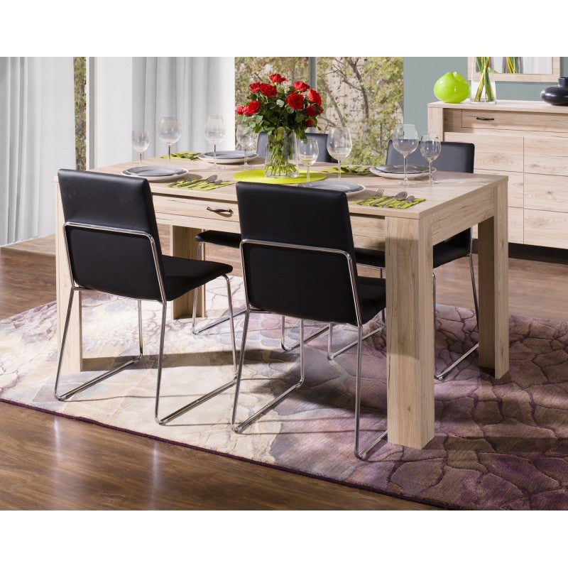 Table à rallonge Toledo, Table à manger pliante avec plateau rabattable,  Table auxiliaire pliable, 31x77h78 cm, Blanc et Chêne