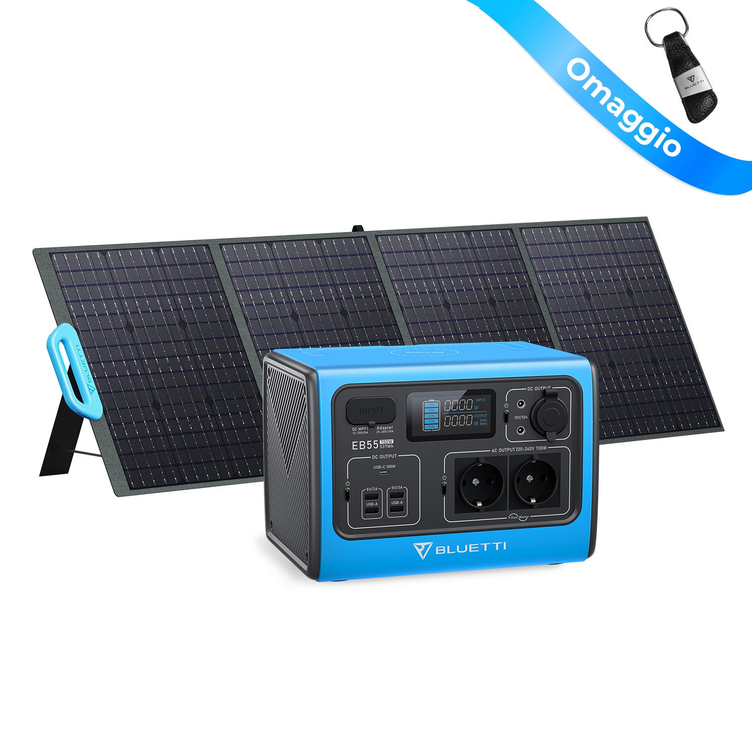 Generatore Solare Bluetti Eb Blu Con Pannello Solare Pv Batteria