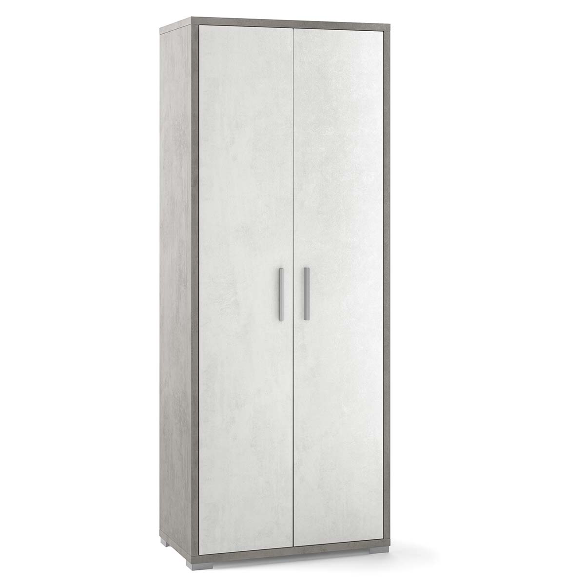 Armario multiusos 2 puerta 3 estantes color blanco AVA