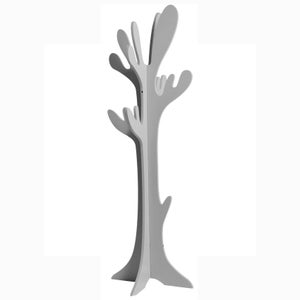 HANGLY - Porte manteaux sur pied style scandinave H 170cm Bois/Acier - Porte  manteau Arbre entrée/hall/couloir - Vesiatire - Blanc