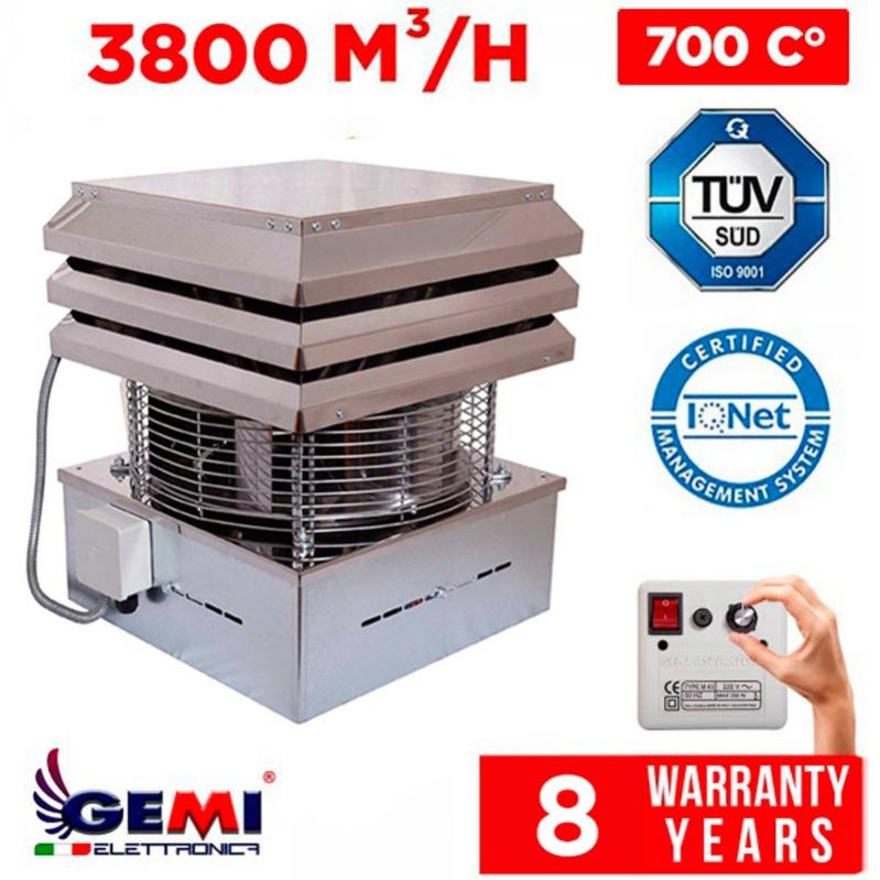 Extractor De Humo Para Chimeneas De Acero Extractor Humo Eléctrico Extractor Para De Leña Gemi Elettronica | Leroy Merlin