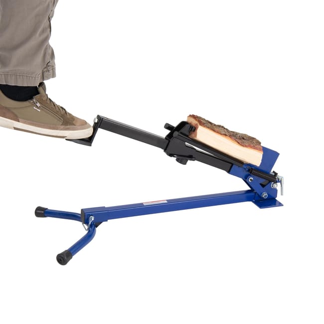 fendeuse de buches de bois a pied fendeuse de blocs 1 2 t manuel avec pedale leroy merlin