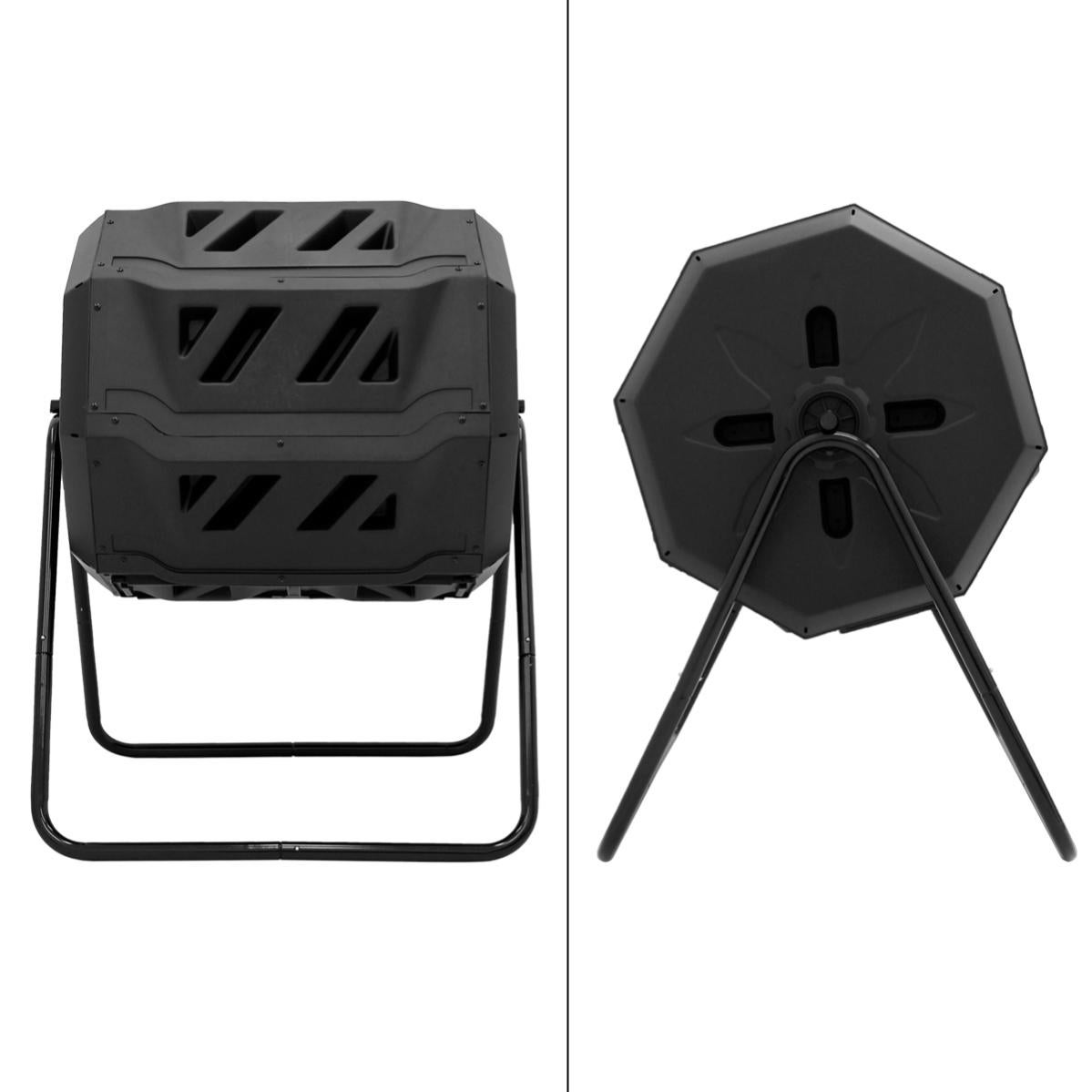 Compostiera Girevole Da Giardino A Tamburo Composter Rotante Compostiere 160 L - 2