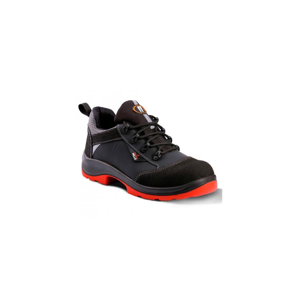 Chaussures de sécurité isolation électrique STORM SBP WRU HRO E FO SRC Noir et Rouge Leroy