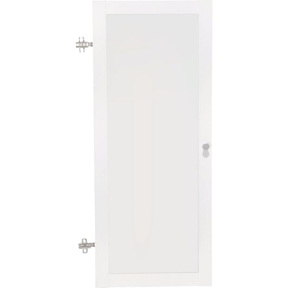 Bougeoir Blanc Bois Verre 43x28cm