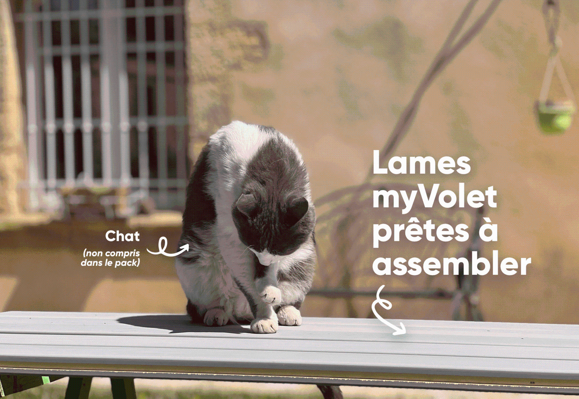 myVolet - Kit volet battant sans entretien - Prêt à assembler - 1VT - H108cm - L84cm - 2