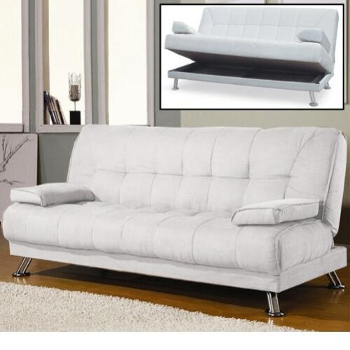 Divano letto contenitore Rossana 3 posti in microfibra rosso 195x130 cm