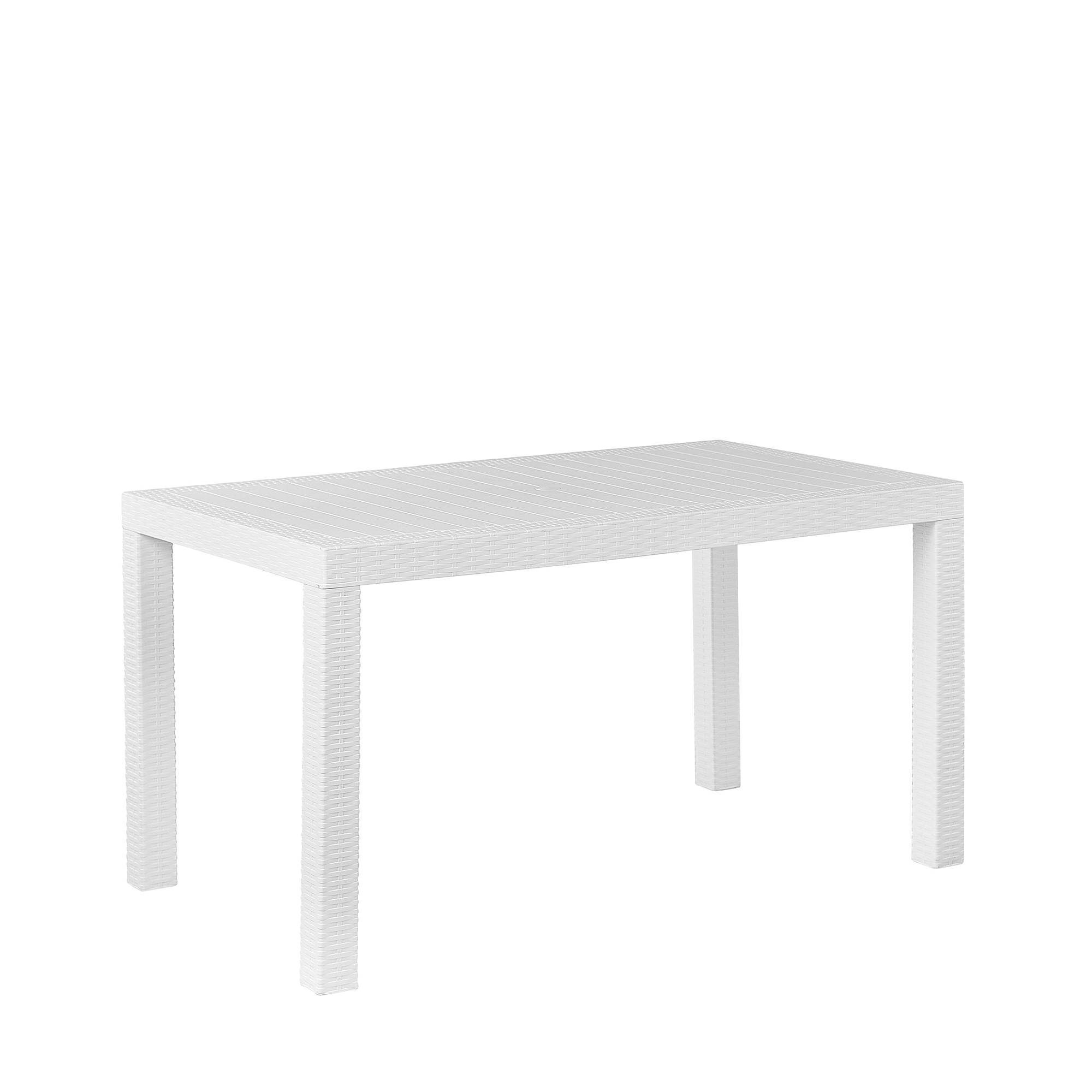 Mesa de jardín blanca 80 x 80 cm FOSSANO 