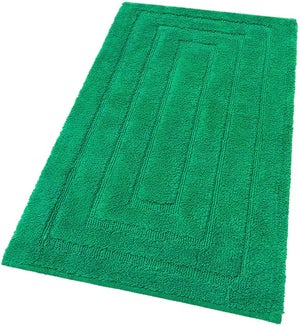 Tappeto scendi doccia 100% cotone verde acqua 45x64 cm