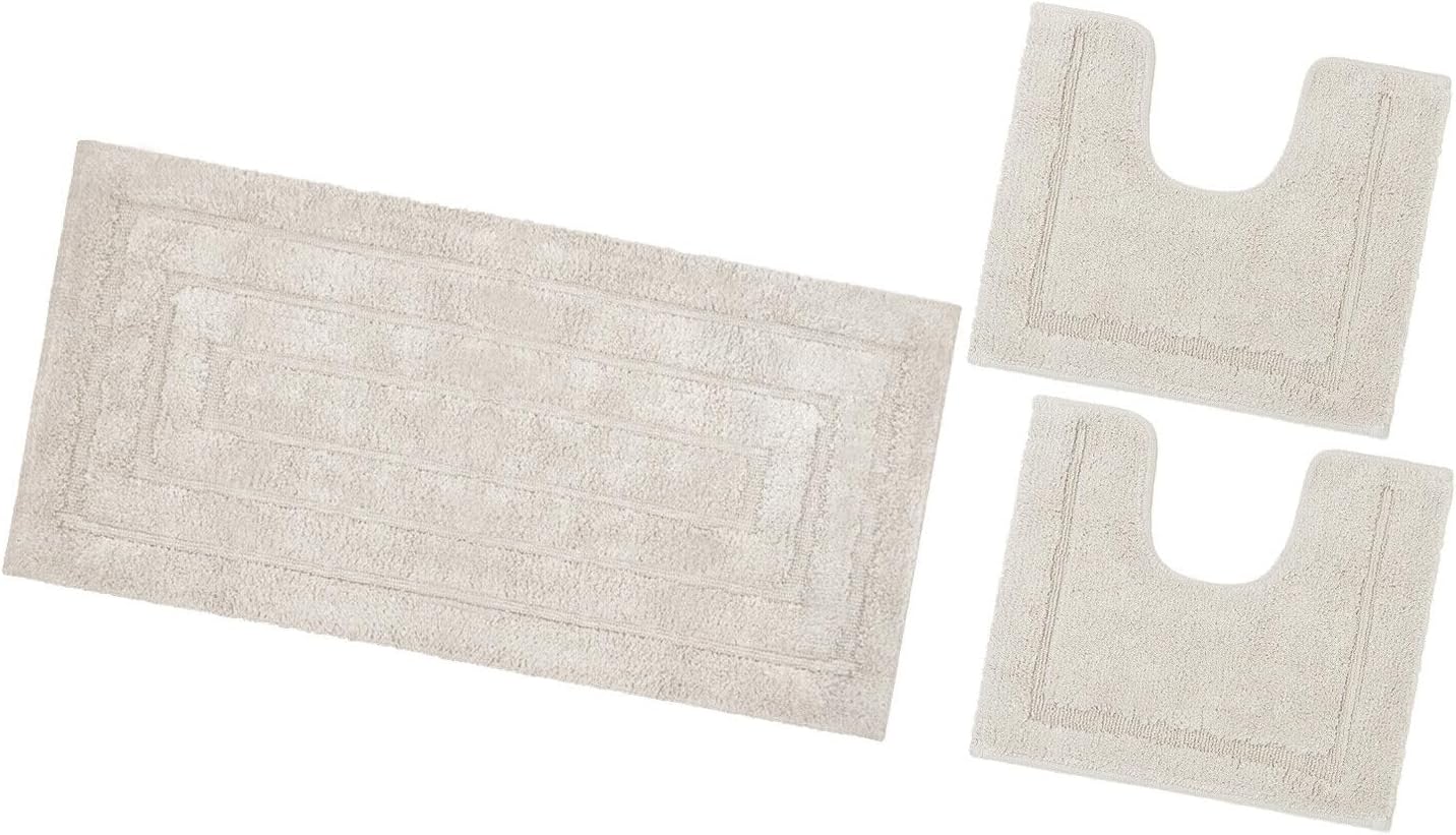 Tappeto Bagno Mia Set 3 Pezzi in Puro Cotone con Antiscivolo - Cose di  Casa, un mondo di accessori per la casa