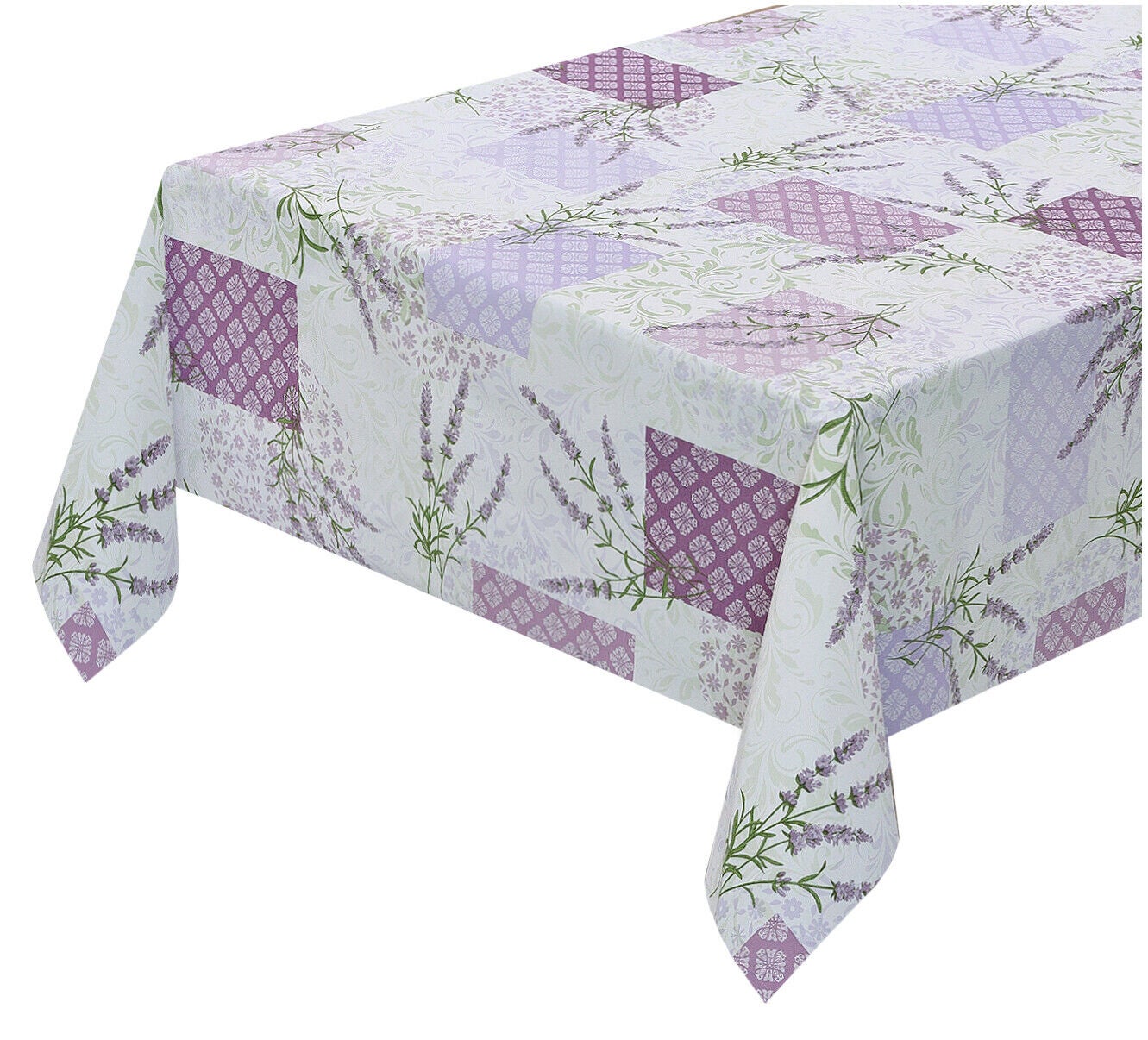 Provence; di colore grigio e violetto; dimensioni selezionabili Rund 100cm Lavendel Herzen Provance Violett Grau Tovaglia plastificata lavabile; motivo con lavanda asciugamani cuori 