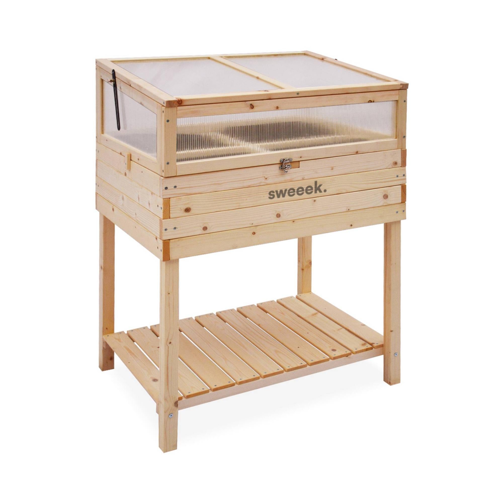 LEADZM Orto Rialzato Quadrato 60x60x30 Cm – Set Di 2 In Metallo Zincato, Base Aperta, Resistente E Modulabile