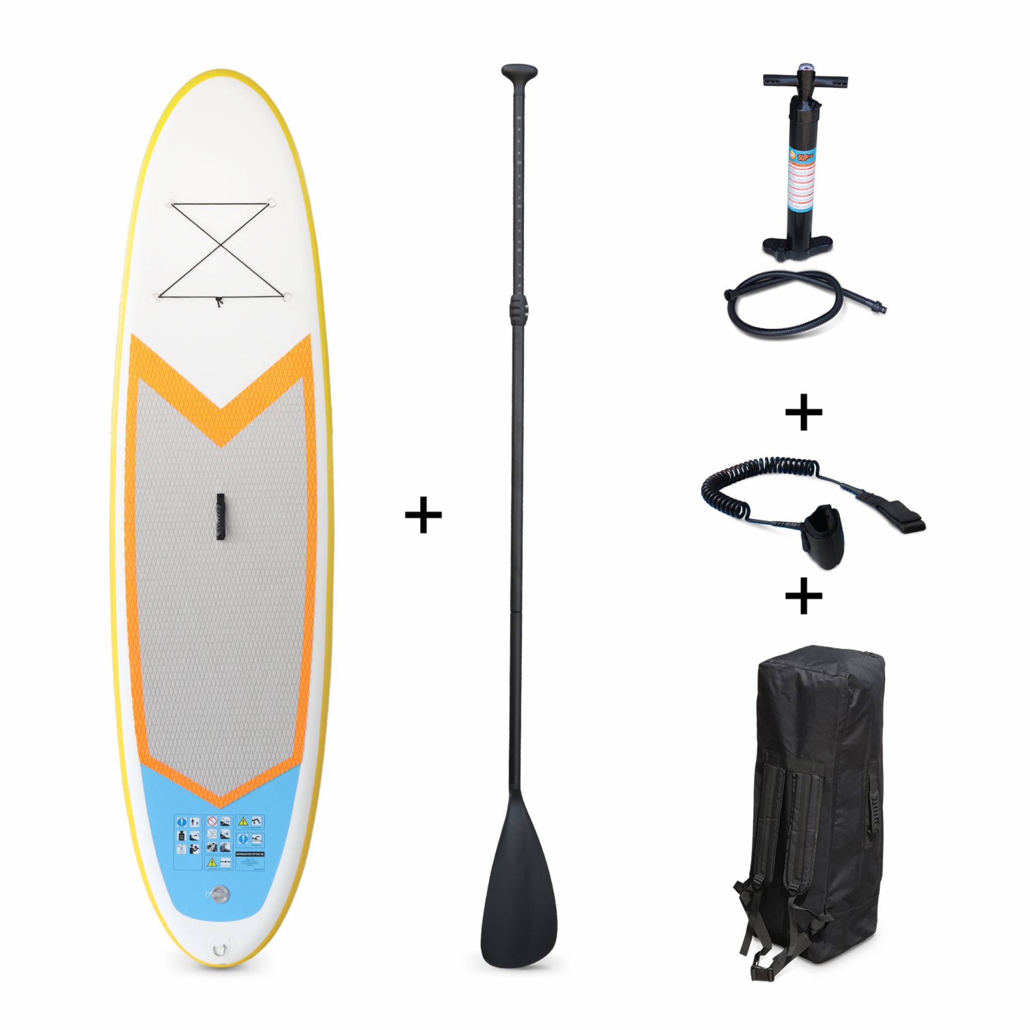 Tavola da surf gonfiabile SUP completa Paddleboard accessori pagaia regolabile, pompa, zaino da viaggio, guinzaglio, borsa impermeabile, tavola per adulti (Cat pink