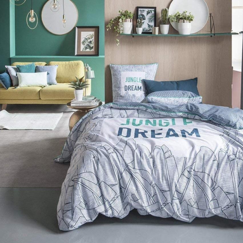 Housse de couette Jungle Dream Bleu/Vert, 220x240cm, 2 personnes, 100% Coton - 2