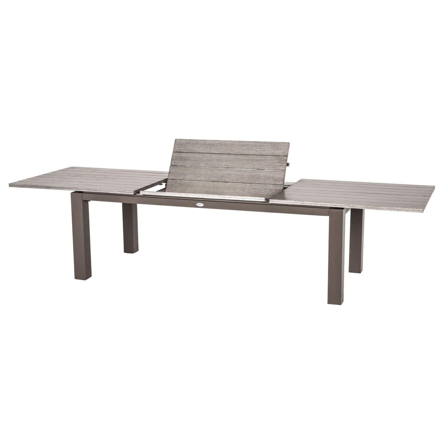 Table De Jardin Extensible 10 Personnes Héraklion L. 220/320 Cm Gris Tonka Leroy Merlin