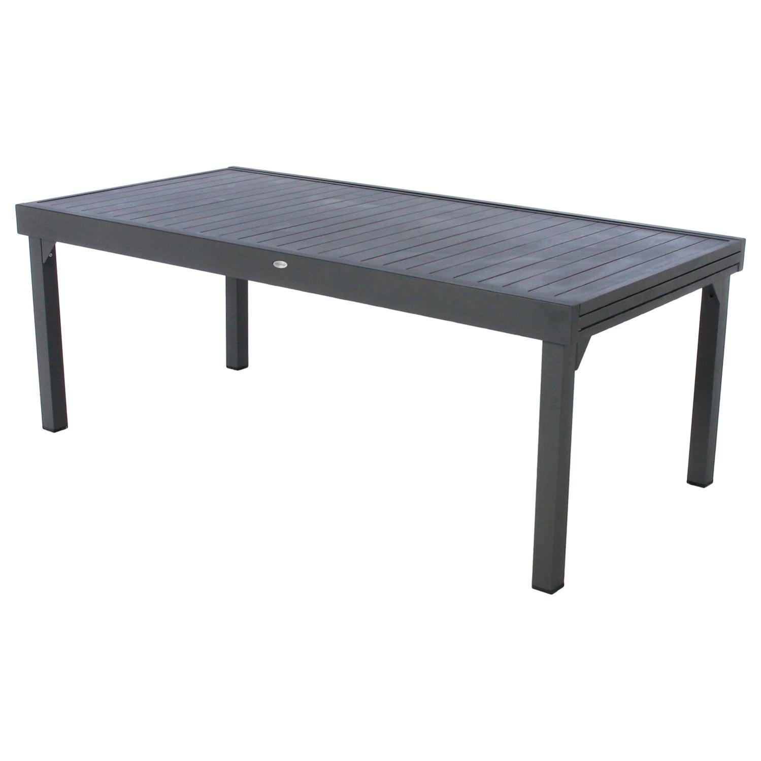 Table de jardin extensible 12 Personnes Piazza L. 200/320 cm Noir
