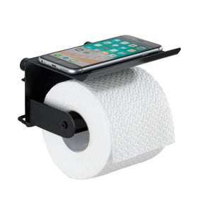 Generic Porte papier toilette avec support téléphone - Noir à prix pas cher