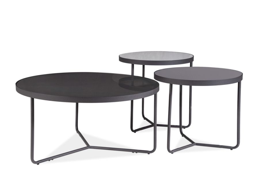 Table de Salon rectangulaire FineBuy Design Table Verre métal 48 x 46 x 36 cm Noir/Cuivre Ensemble de 2 Table Basse en Verre Table Table du canapé Moderne