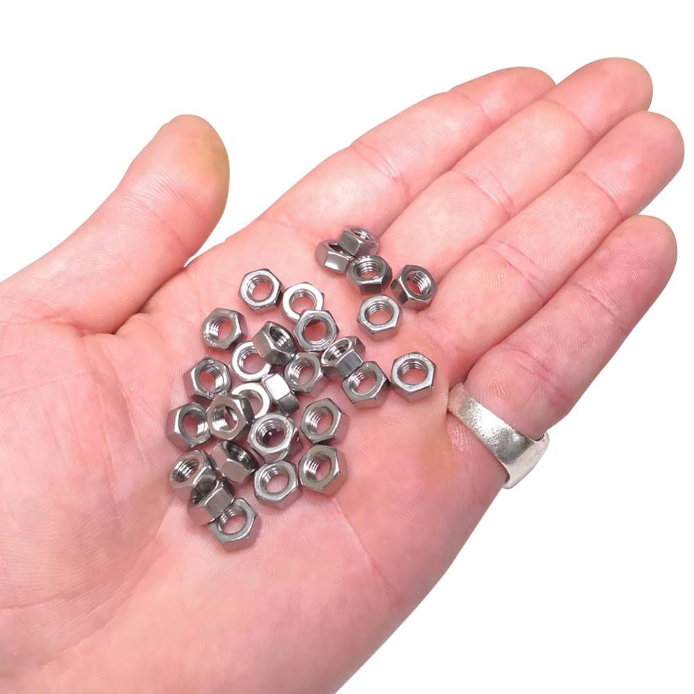 Ecrou Hexagonal M5 : Boite 30 Pcs en Acier Inoxydable | HU - DIN934 - Inox A2 | (Diam.int = 5mm x Diam.ext = 8mm) - 4