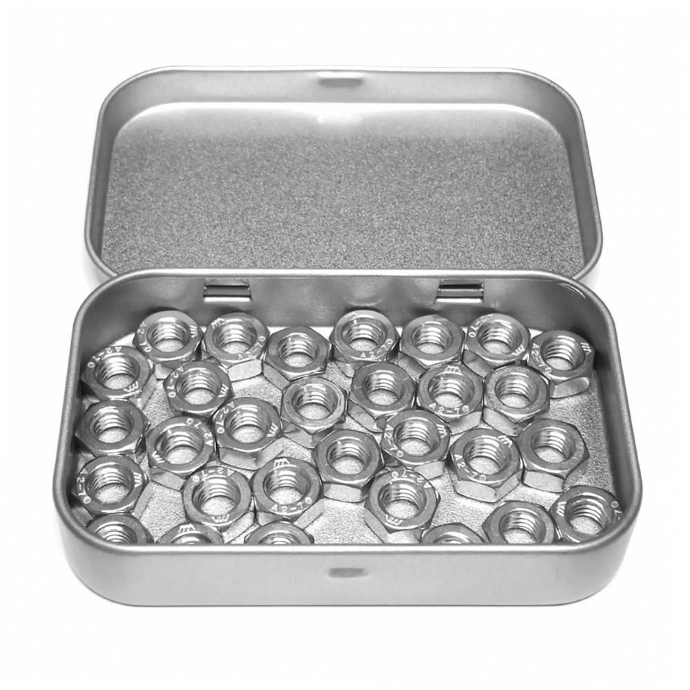 Ecrou Hexagonal M6 : Boite 30 Pcs en Acier Inoxydable | HU - DIN934 - Inox A2 | (Diam.int = 6mm x Diam.ext = 10mm) - 2