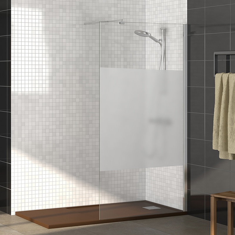 Paroi de douche à l'italienne l.100 cm sérigraphiée, Mikonos Leroy Merlin