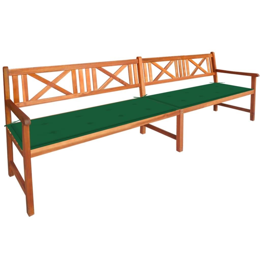 Panca da Giardino con Cuscini 2-in-1 in Legno di Acacia