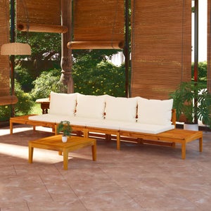 Banc de jardin en bois d'acacia avec rangement 160 cm SOVANA