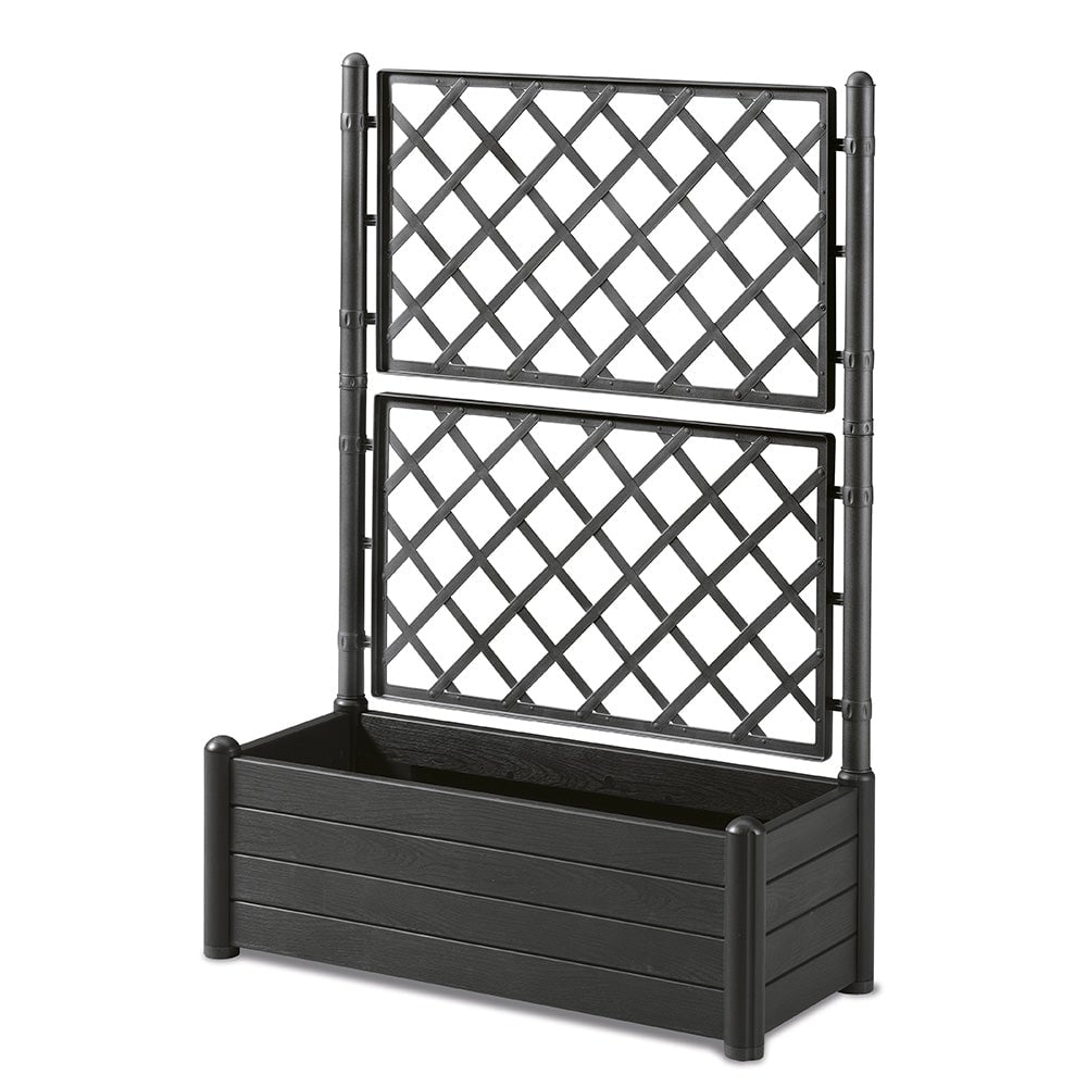 Fioriera Da Balcone Techno XXL Venezia – 100 Cm, Antracite, Con Serbatoio Acqua 8L, Volume Terra 25L, Plastica Resistente