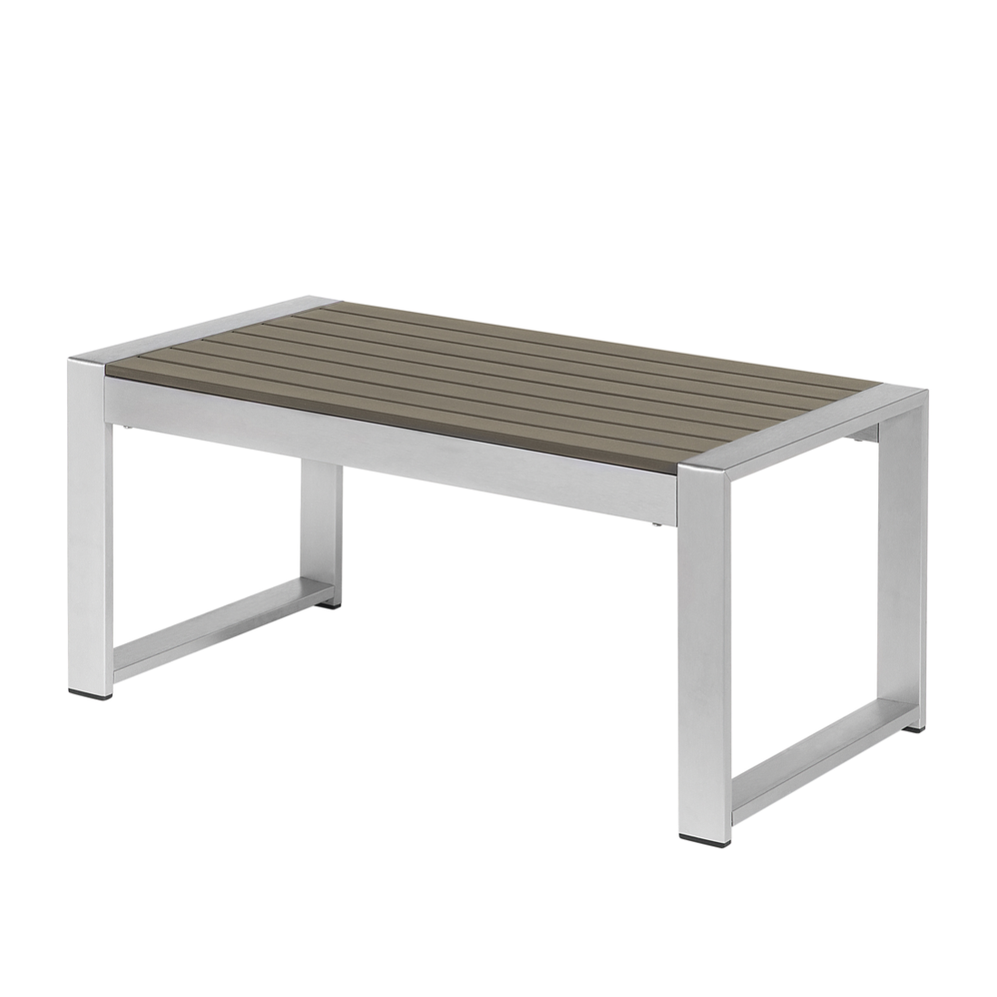 Beliani Table de jardin en aluminium gris foncé 90 x 50 cm SALERNO