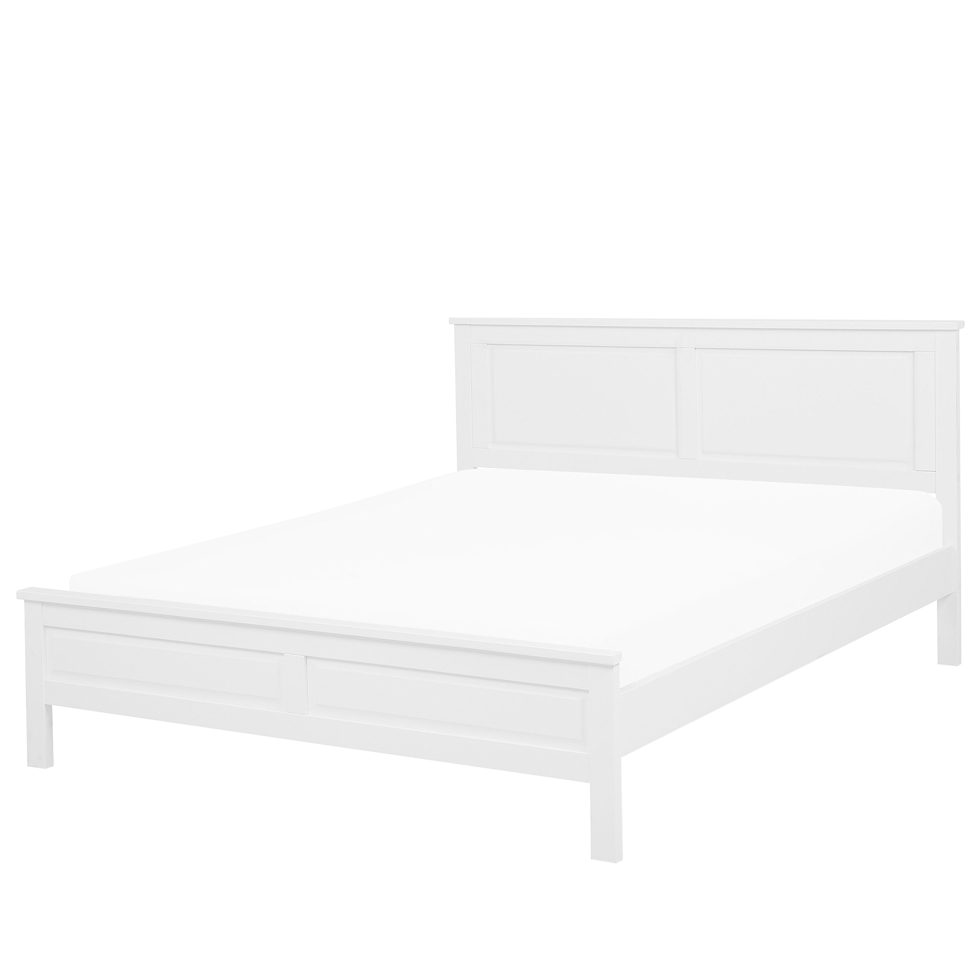 Beliani Lit Double Blanc En Bois De Pin 140 X 200 Cm OLIVET | Leroy Merlin