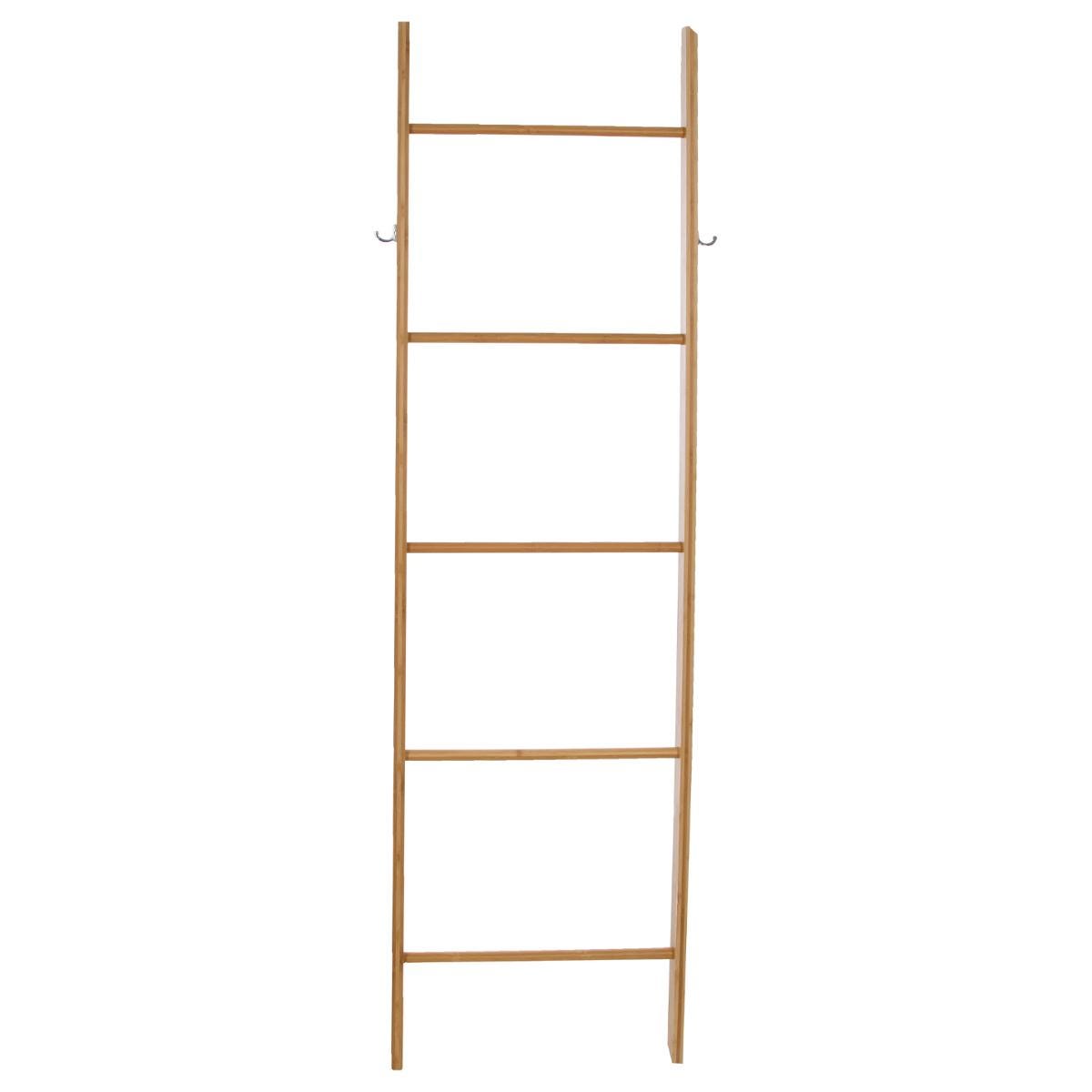 Escalera toallero de bambú 5 niveles - toallero de escala, bambú,  dimensiones 45x4x170 cm - 5Five