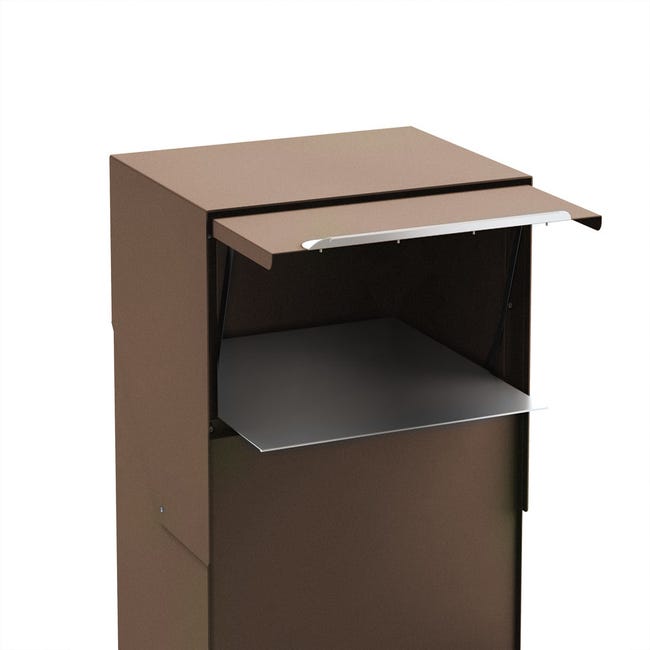 ARREGUI Multipack Base EP3104 caixa de correio de aço único para encomenda  grande, caixa de correio de encomenda, preto