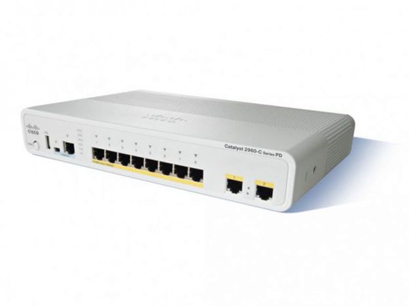 Switch Ethernet Gigabit Cisco C2960c-12pc-l 12 Ports Rj45 Poe 10/100 + 2  Gigabit