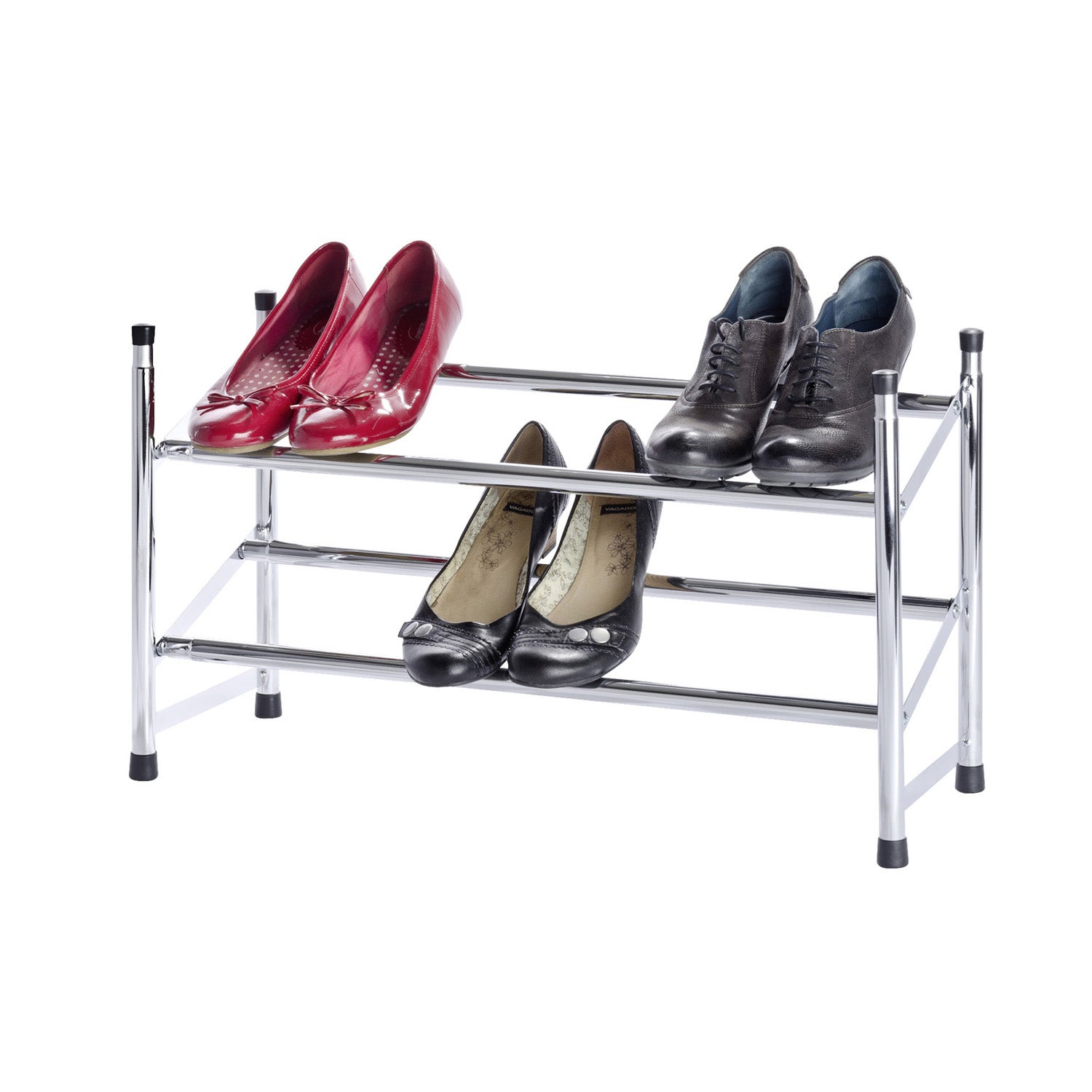 Range chaussures extensible - métal - gris CARREFOUR : le range chaussures  à Prix Carrefour
