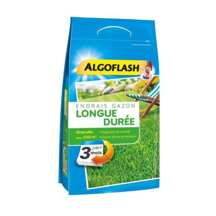ENGRAIS GAZON LONGUE DUREE 6 MOIS - ALGOFLASH - 5 KG - Jardinerie BONCAP