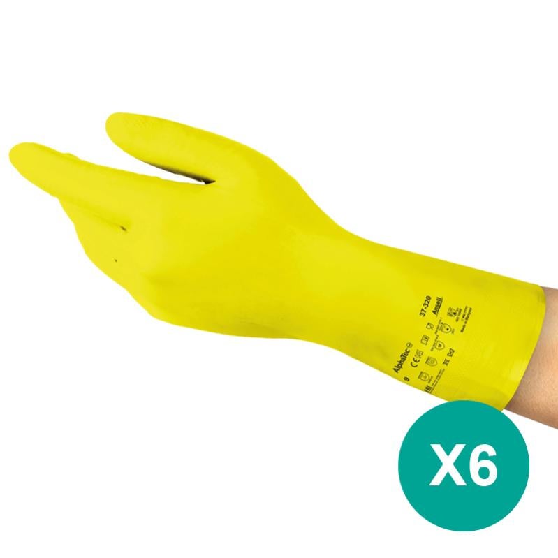 Ansell AlphaTec 87-955 Guanti Multiuso Chimici Con Floccatura – Taglia 8/M, 12 Paia