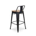 Kosmi - Set di 4 sedie in metallo nero opaco con seduta in legno chiaro - Stile industriale | Leroy Merlin Kosmi - Set di 4 sedie in metallo nero opaco con seduta in legno chiaro - Stile industriale | Leroy Merlin
