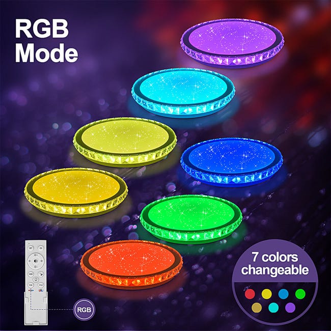 Briloner - Plafonnier LED RGB Multi, Plafonnier …