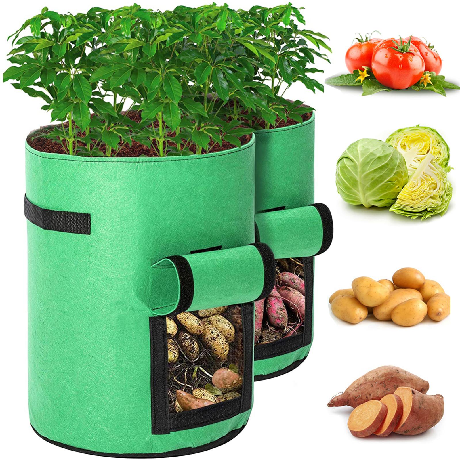 Sacco Per Patate Hifrom In Feltro Nero – Vaso Per Piante XL 127x30 Cm, Tessuto Traspirante Con Manici